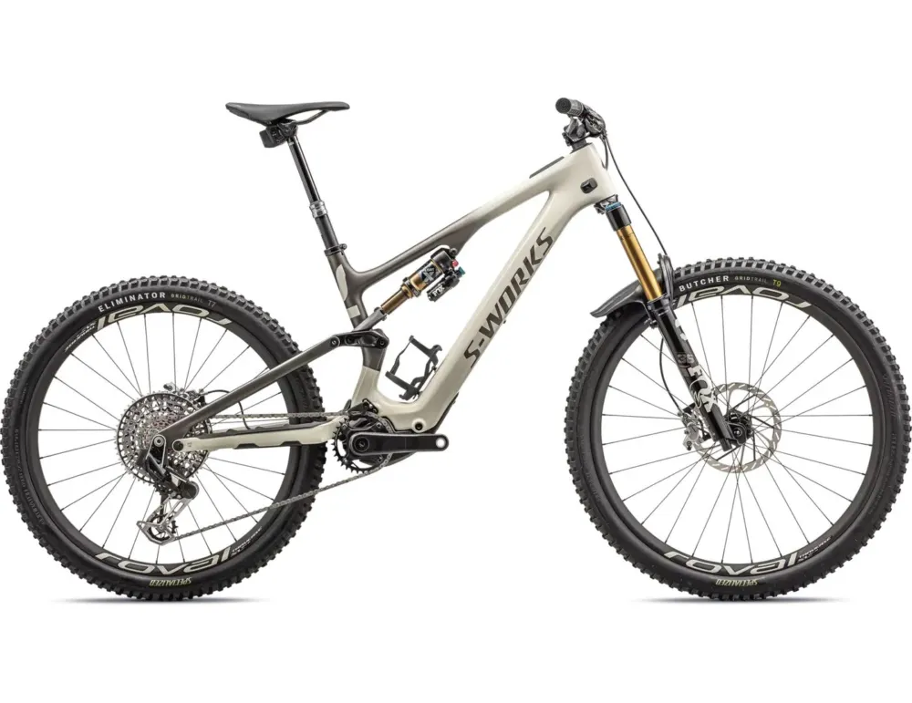 Geprüft Specialized Levo SL S-Works Carbon White Mountains/Gunmetal - S6