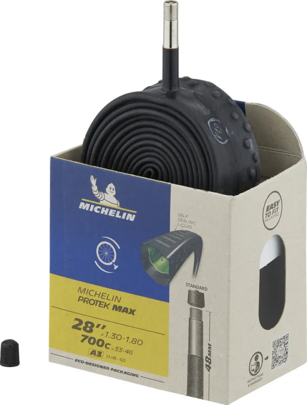 Michelin Schlauch A3 Protek Max für 28" - universal | 33-622 bis 46-622 | SV | 33-46 x 622 SV 48 mm | 48 mm Nur Heute