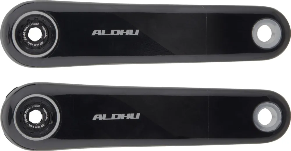 Rotor INspider ALDHU Carbon Oval Q-Rings Powermeter Kurbelgarnitur - schwarz | 172,5 mm | 36-52 Letzte Chance