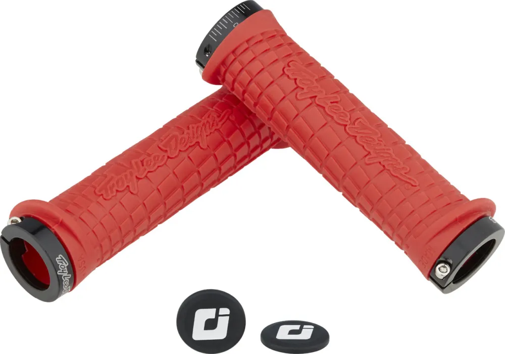 Neu Im Sortiment ODI Troy Lee Designs MTB Lock-On Lenkergriffe - red-black | 130 mm