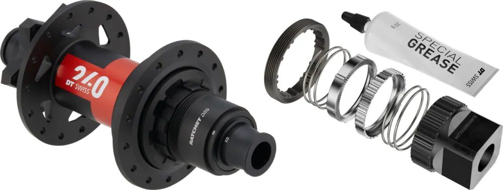 Top-Angebot DT Swiss 240 DEG Boost Disc 6-Loch HR-Nabe + DF Upgrade Set - schwarz | Shimano Micro Spline | 32 | 12 mm Steckachse