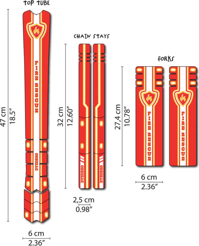 Neu DYEDBRO Kids Rahmenschutzfolien-Set - fire rescue