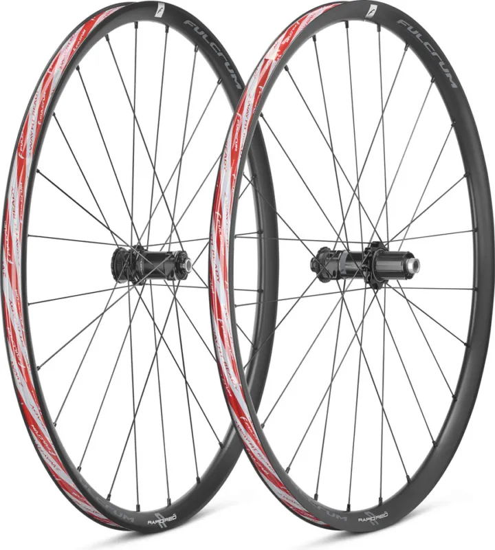 Top-Seller Fulcrum Rapid Red AL Disc Center Lock C25 28" Laufradsatz - schwarz | 142 mm | 100 mm | Shimano Micro Spline | Non Boost | Non Boost | 28"