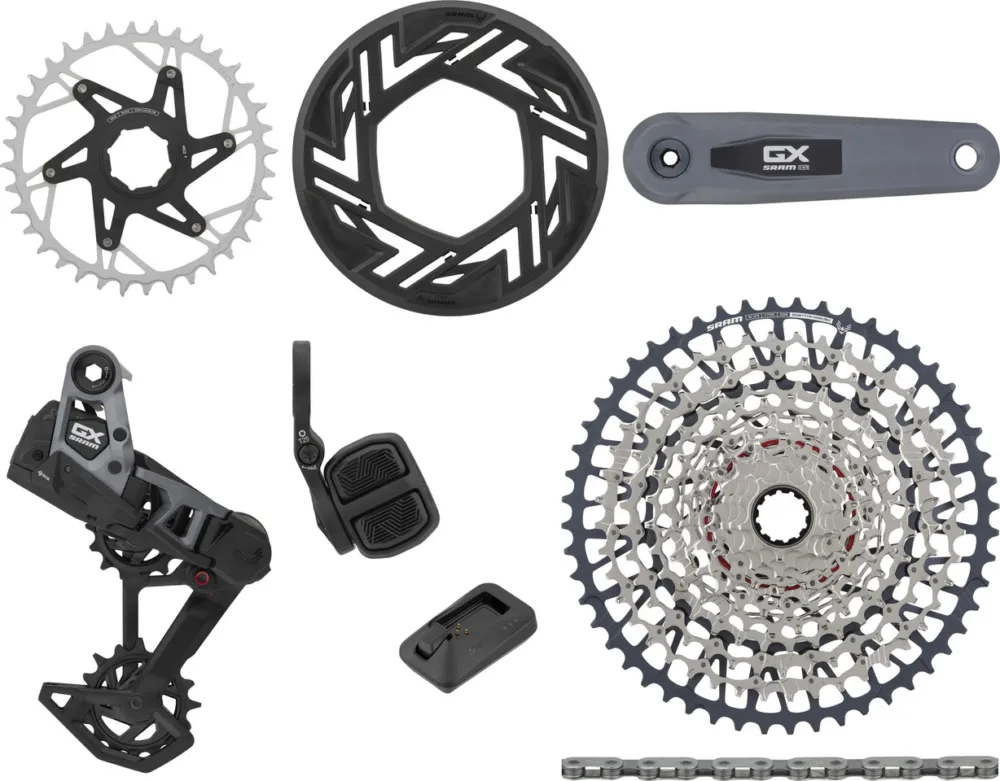 Finale Aktion SRAM GX Eagle Transmission AXS 1x12-fach E-MTB Gruppe für Brose - dark polar | 160,0 mm | ohne | SRAM XD | 10-52 | SRAM XD | ohne | 36