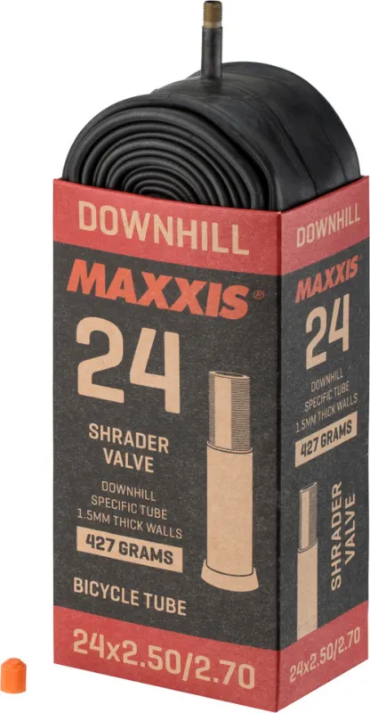Preis Gesenkt Maxxis Downhill 24" Schlauch - schwarz | AV | 62-507 bis 70-507 | 24 x 2,5-2,7 AV 36 mm | 36 mm