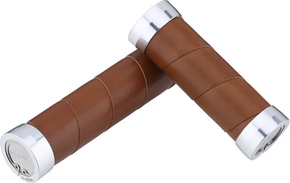 Nur Für Kurze Zeit Brooks Slender Leder Lenkergriffe für Drehgriffschalter einseitig Modell 2023 - honey | 130 mm / 100 mm