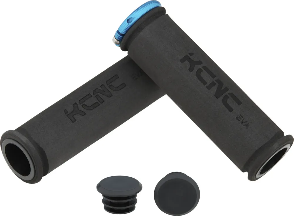 KCNC EVA Lock On Lenkergriffe - black-blue | 120 mm Sonderaktion