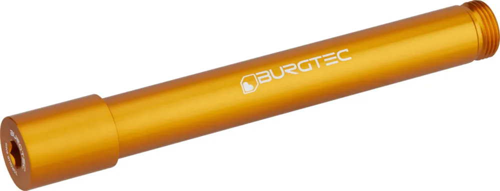 Burgtec Steckachse VR für ÖHLINS DH38 / DH38 m.1 / DH38 m.2 Federgabel - iron bro orange Markenware