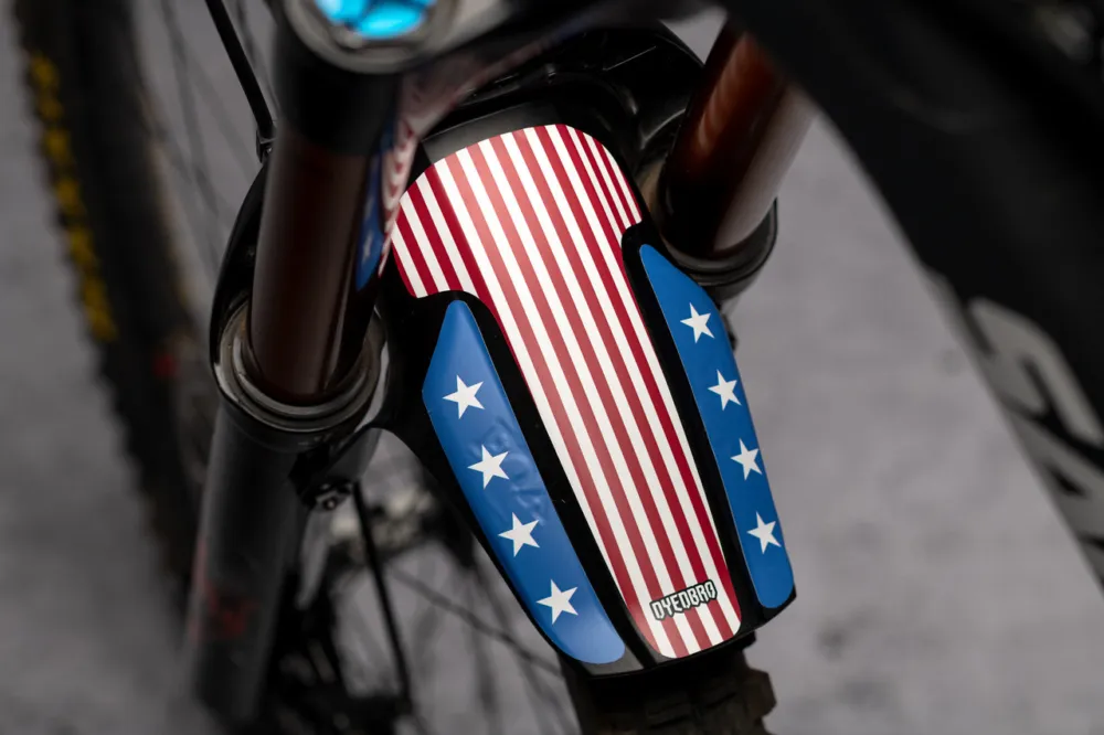 DYEDBRO Decal Kit für Fox Racing Shox 36 / 38 Mudguard - american flag color Top-Seller