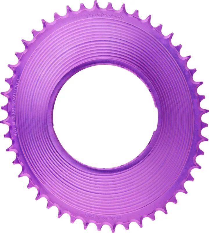 Garbaruk Thread Mount Kettenblatt für SRAM RED XPLR AXS PM Oval - violet | 48 | 48 Z Beliebt