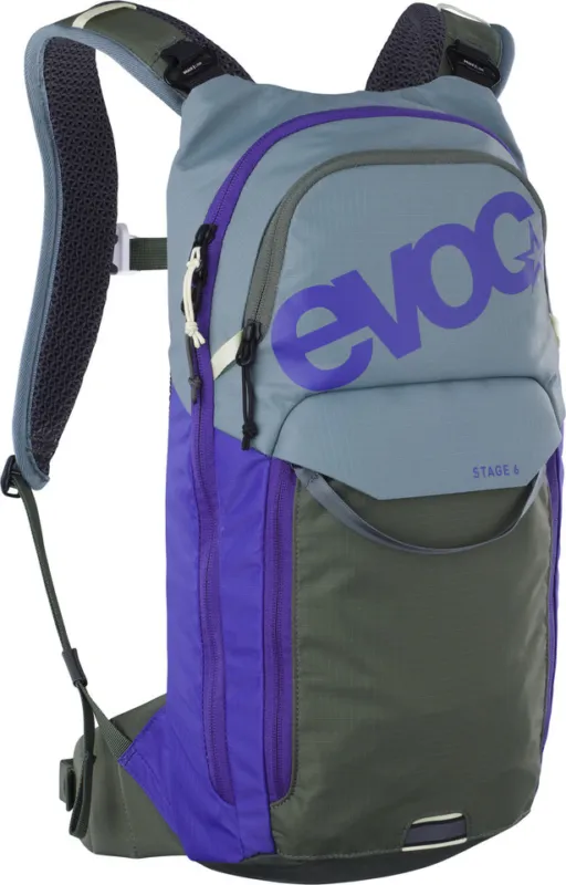 Meistverkauft EVOC Stage 6 Rucksack - steel-violet-dark olive | 6000 ml