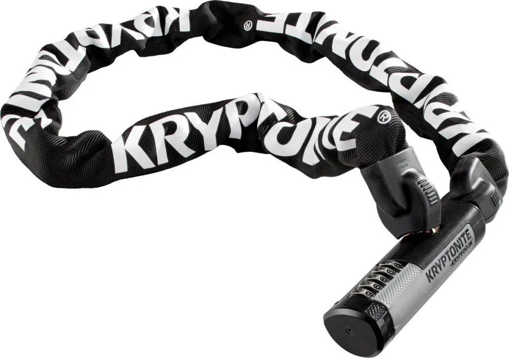 Saisonangebot Kryptonite Kryptolok 912 Combo Integrated Chain Kettenschloss - schwarz-silber