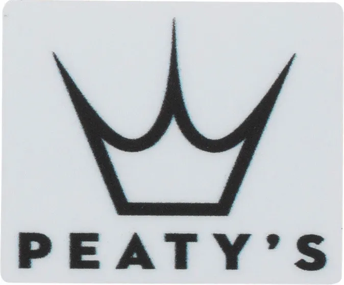 Peaty's Crown Logo Aufkleber - white Neue Kollektion