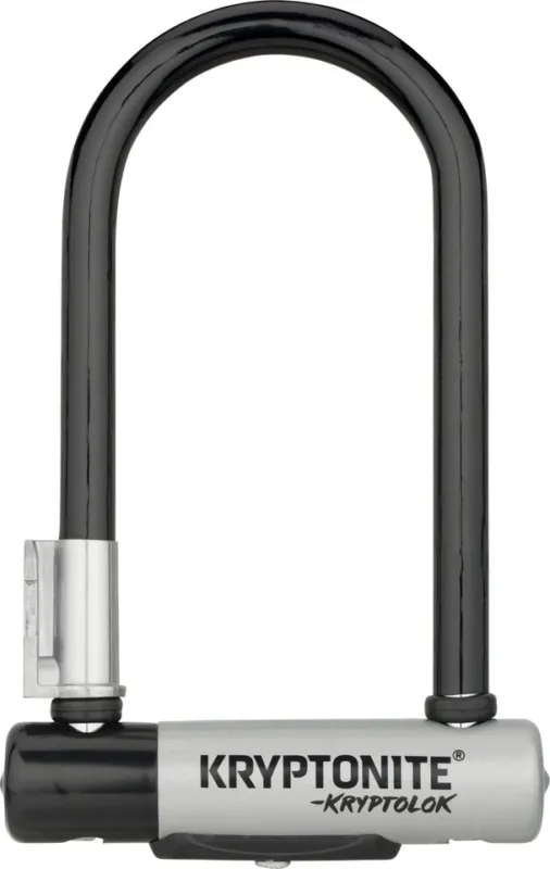 Kryptonite KryptoLok® Mini-7 Bügelschloss mit KryptoFlex® Kabel - schwarz-grau Neu Im Sortiment