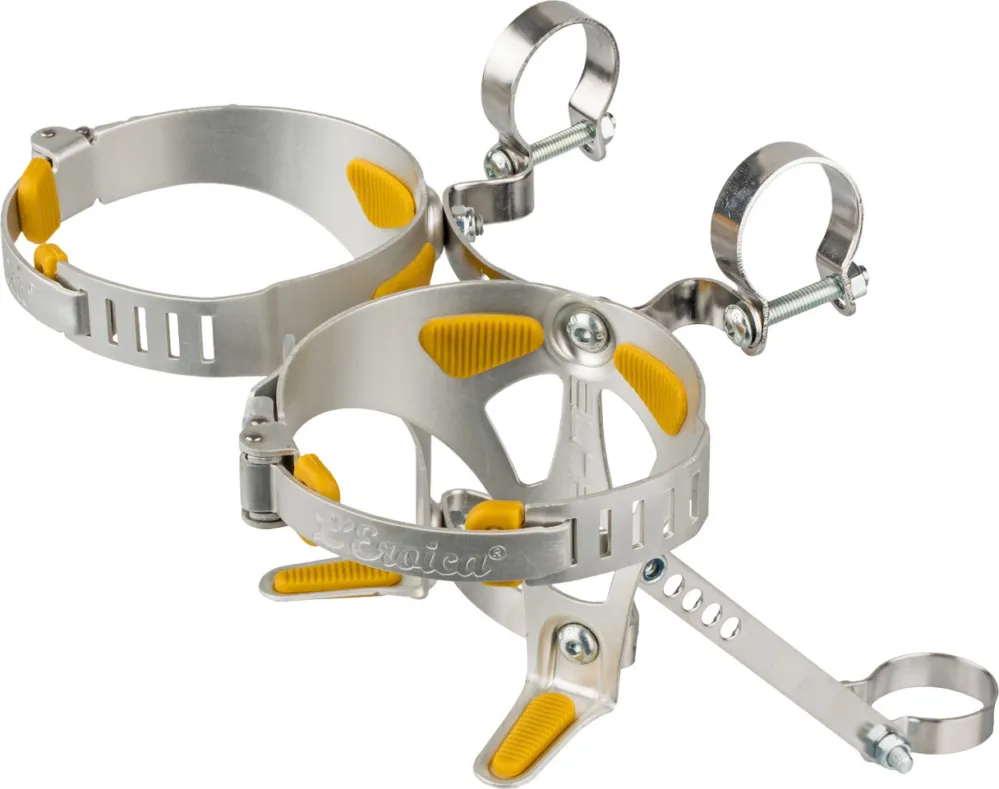 Elite L´Eroica Doppelflaschenhalter - silber Versand Am Gleichen Tag