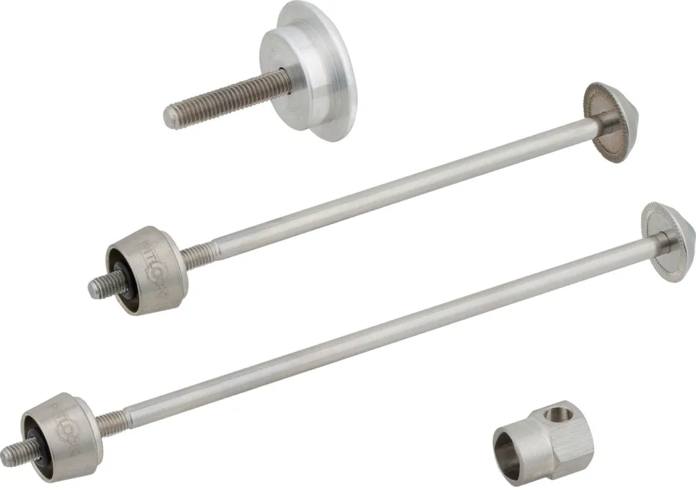 Kostenfreie Lieferung Pitlock Sicherung Set 03/GA Vorderrad + Hinterrad + Ahead - silber-silber