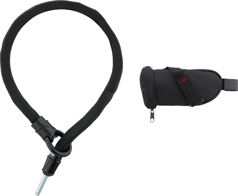 Gratis Versand ABUS Ivy Tex Adaptor Chain ACH IVY 6KS Einsteckkette + ST5950 Satteltasche - black
