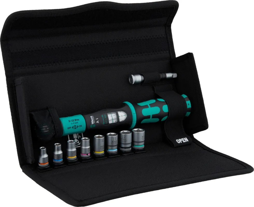 Wera Safe-Torque A 1 Drehmomentschlüssel Set 2-12 Nm - schwarz-grün | 2 - 12 Nm Neue Ware