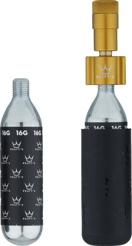 Peaty's Holeshot CO2 Tyre Inflator Kit CO2-Kartuschenpumpe + 16 g Kartusche - bourbon Kostenfreie Lieferung