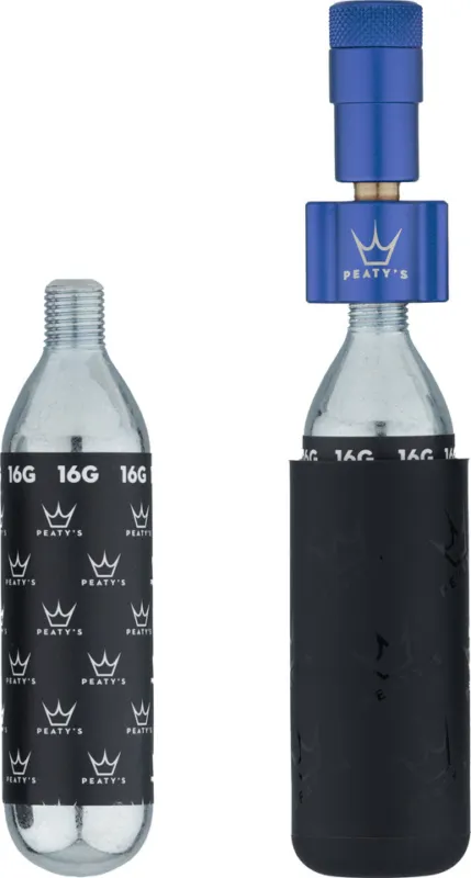 Peaty's Holeshot CO2 Tyre Inflator Kit CO2-Kartuschenpumpe + 16 g Kartusche - navy Sonderaktion