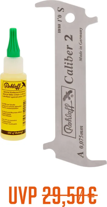 Rohloff Caliber 2 Kettenverschleißlehre + Oil of Rohloff 50 ml - universal Schneller Versand