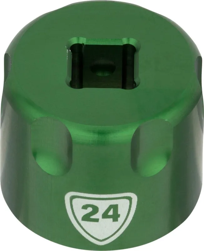 Knallerangebot Abbey Bike Tools Suspension Top Cap Socket Aufsatz - green | 24 mm