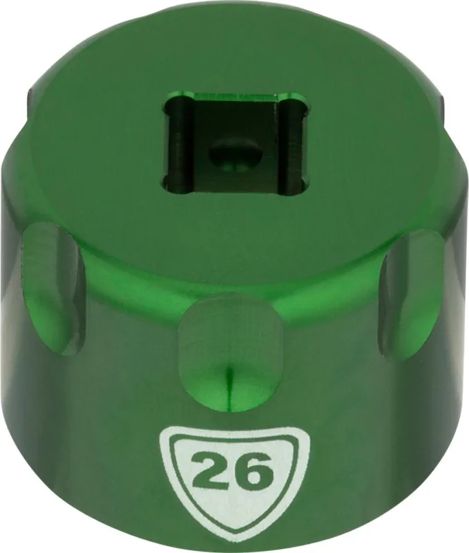 Aktuell Abbey Bike Tools Suspension Top Cap Socket Aufsatz - green | 26 mm