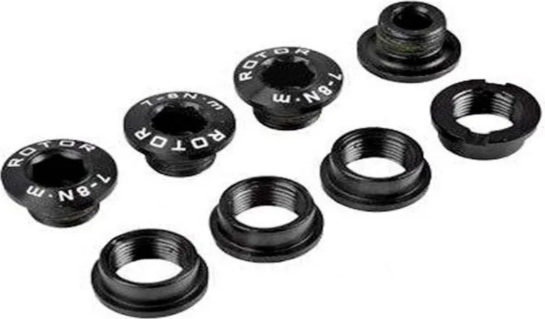 Rotor Road 1-fach Kettenblattschrauben-Set - schwarz Schneller Versand