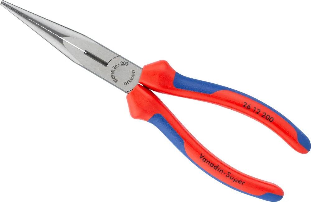 Knipex Flachrundzange Storchschnabel mit Schneide - rot-silber Nur Heute