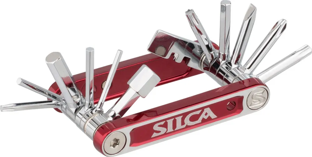 SILCA Italian Army Knife Tredici Multitool - rot-silber Markenware