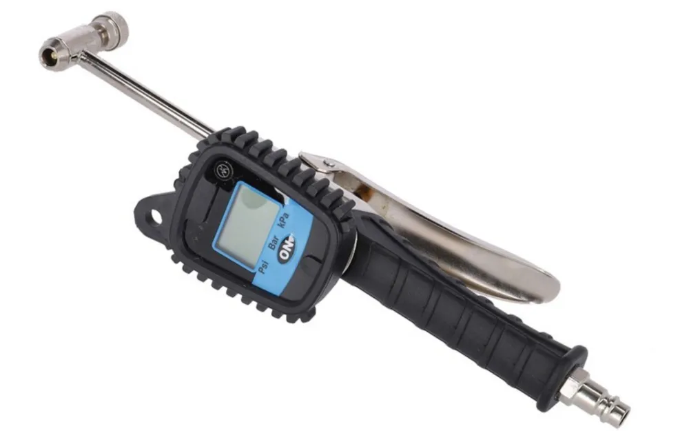 Kostenloser Rückversand Reifenfüllpistole m. Manometer, Alligator für SV/AV, bis 10 bar/145 psi, digital