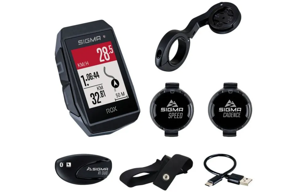 Sale Sigma Fahrradcomputer Rox11.1 Sender Set (inkl Geschw+Herzfr.+Trittfreq) - Weiß