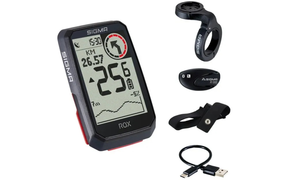 Sichere Zahlung Sigma Fahrradcomputer Rox 4.0 HR Set - Schwarz