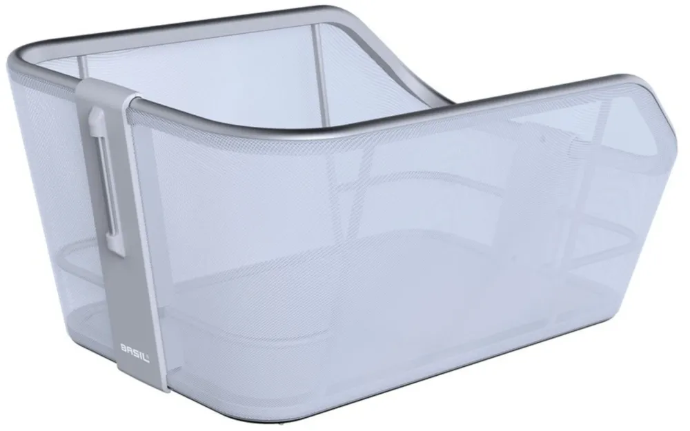 Basil Hinterradkorb Cento WSL 46x34x25,5cm, blau silber, engmaschig Versand Am Gleichen Tag