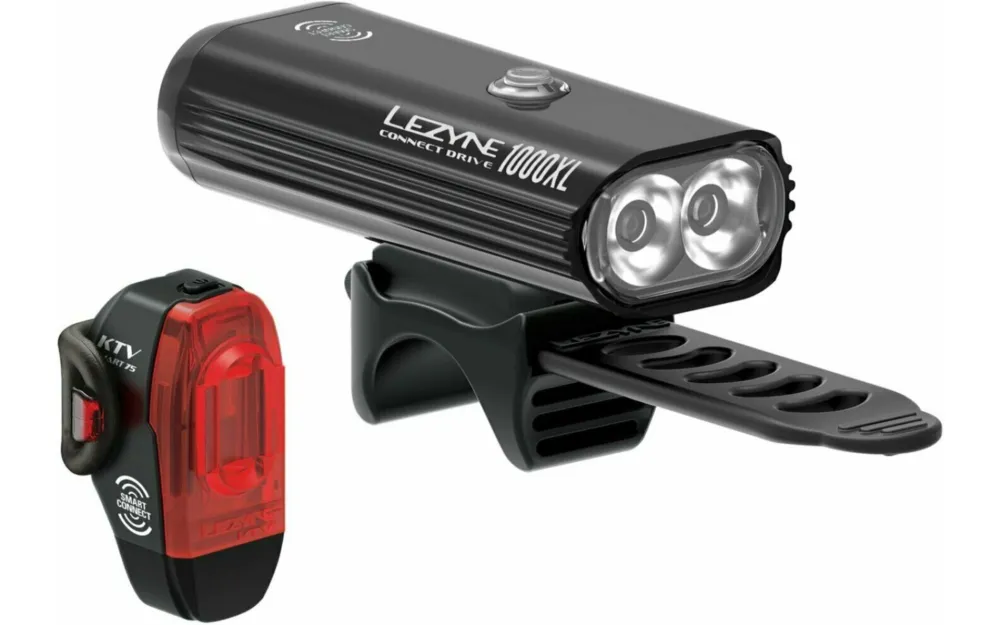 Sonderaktion Lezyne Beleuchtungsset Connect Smart 1000XL + LED KTV black