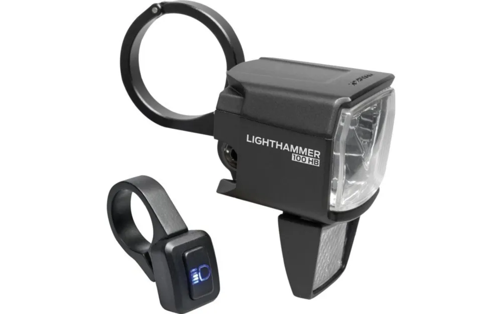 Zertifiziert Trelock LED-Scheinwerfer Lighthammer 100, LS 890-HB (E-Bike), 12V, Halter ZL HB 400