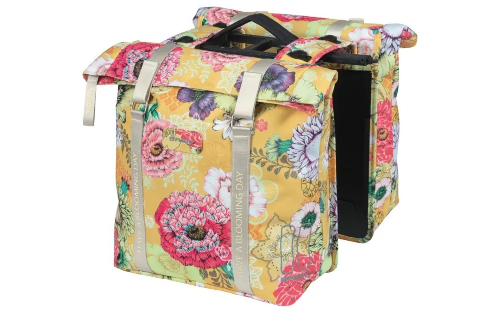 Basil Doppelpacktasche Bloom Field MIK, 30x15x33cm, 28-35ltr - Gelb Kostenloser Rückversand