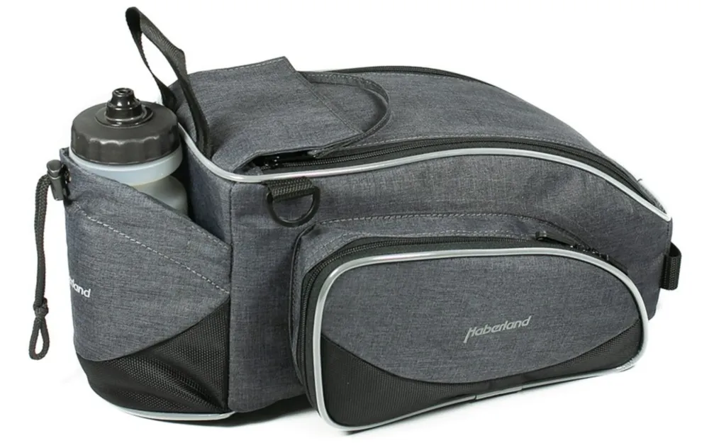 Haberland Gepäckträgertasche Flexibag XL grau/schwarz, 39x17x23cm, 12ltr, UniKlip Neue Ware