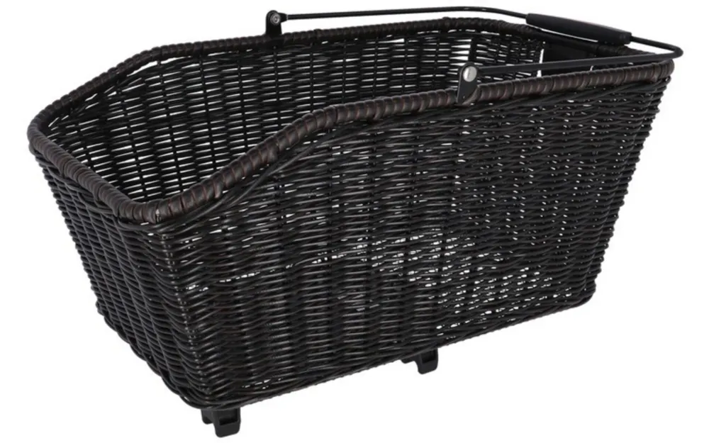 Neue Kollektion Klickfix Hinterradkorb Structura GT 44x24x20cm, schwarz, geflochten, m.KorbKlip