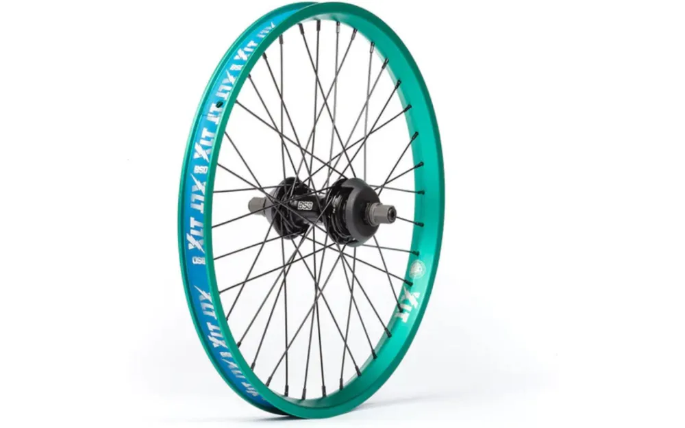 BSD XLT Revolution Laufrad hinten mit Nabenschutz - Türkis Schneller Versand