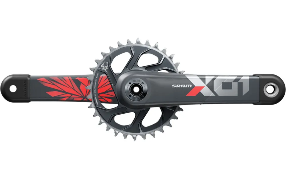 Schnäppchen SRAM Kurbelgarnitur X01 Eagle DUB Kettenlinie 49mm - Rot