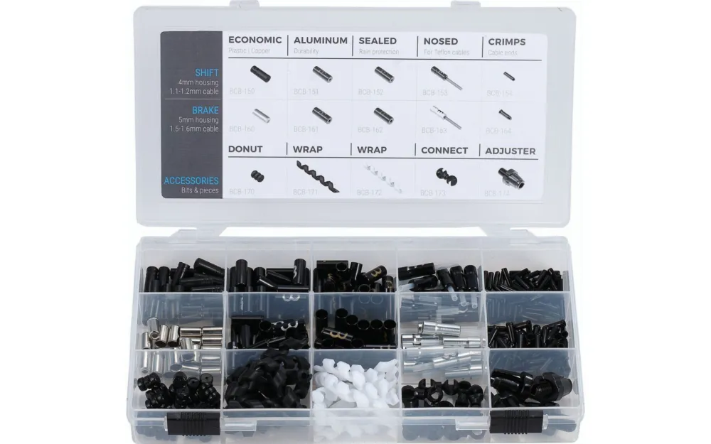 Abverkauf BBB Seile/Bowden Kleinteilebox BCB-190 290 Teile
