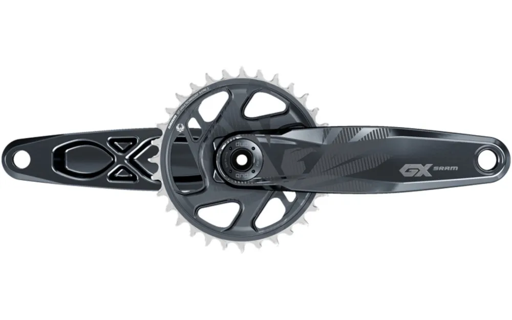 Saisonangebot SRAM Kurbelgarnitur GX Eagle DUB 32T DM, lunargrau Kettenlinie: 49mm - 165 mm