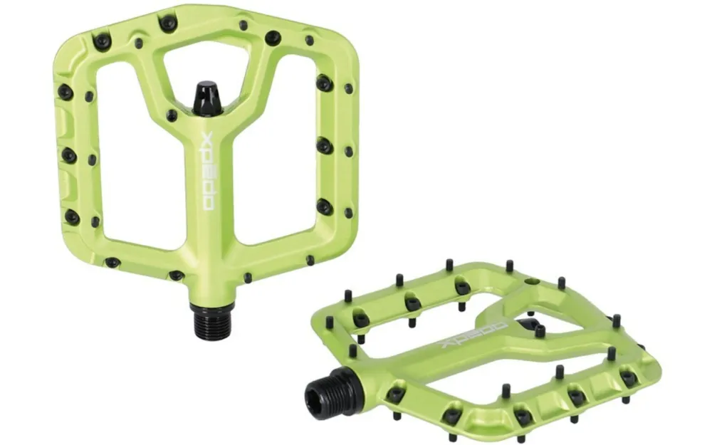 Sonderangebot Xpedo Pedal TRIDENT limegreen, 9/16", Plattform, XMX28AC