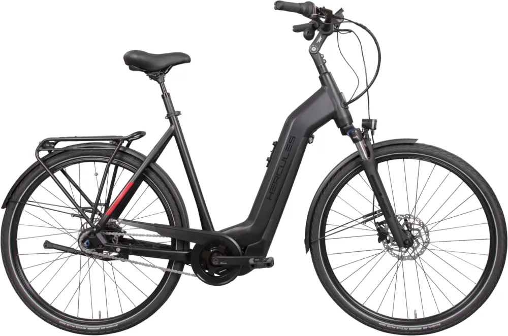 Geprüft Hercules Intero I-R8 - 630 Wh - 28 Zoll - Tiefeinsteiger - black matt - Größe 57 CM