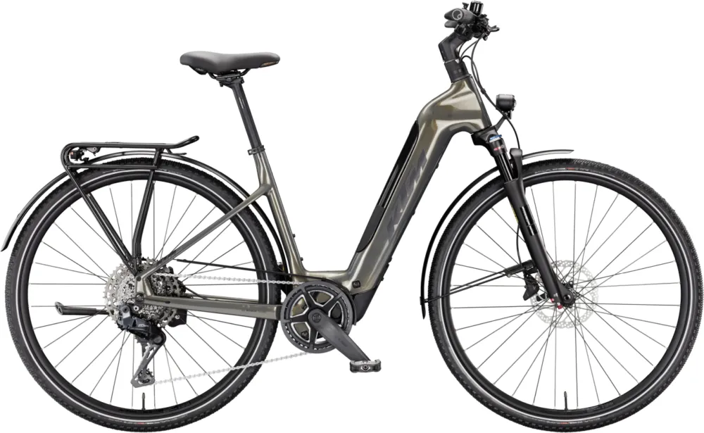 KTM Macina Sport SX Elite Di2 - 400 Wh - 28 Zoll - Tiefeinsteiger - 2026 - Olive Pearl/Black Matt - Größe 51 CM Preisknaller
