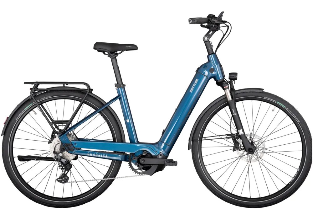 Neuheit Kettler Quadriga CX10 LG (625) - 625 Wh - 28 Zoll - Tiefeinsteiger - dark blue shiny - Größe 53 CM