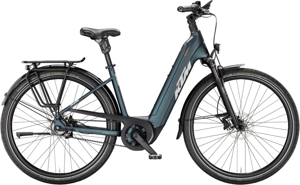 Gratis Versand KTM Macina City 820 XL Belt - 800 Wh - 28 Zoll - Tiefeinsteiger - 2026 - Dark Sea Matt/Grey/Orange - Größe 51 CM