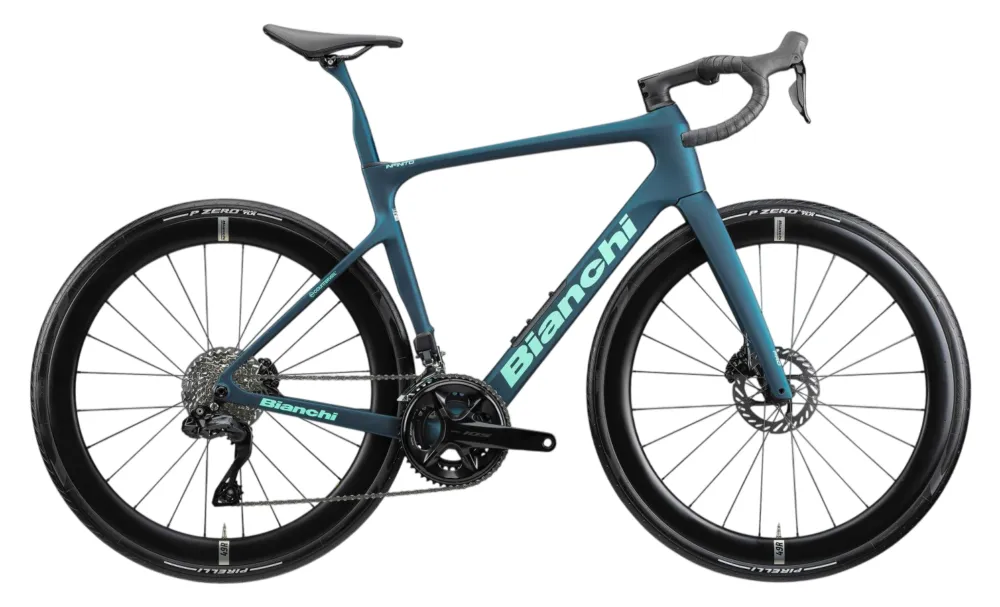 Echt Bianchi Infinito Pro - 105 Di2 - 28 Zoll - Diamant - 2026 - Petrol green / CK16 Full Satin - Größe 53 CM