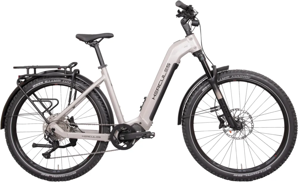 Hercules Nos SUV 2.2 - 630 Wh - 27,5 Zoll - Tiefeinsteiger - silver matt - Größe 41 CM Begrenztes Angebot